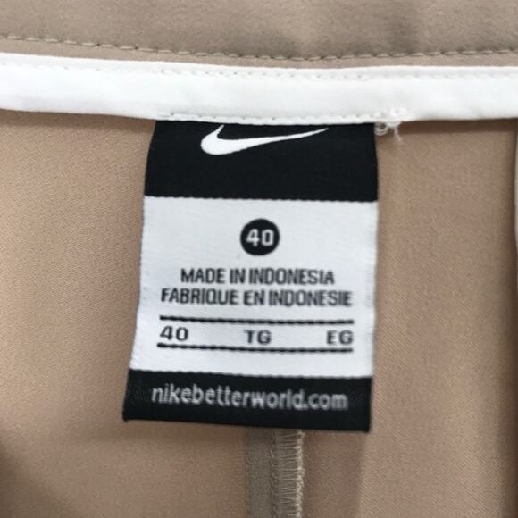 Nike Mens Tan Coaches Performance Chino Pants Size 40 Unhemmed - Picture 3 of 12